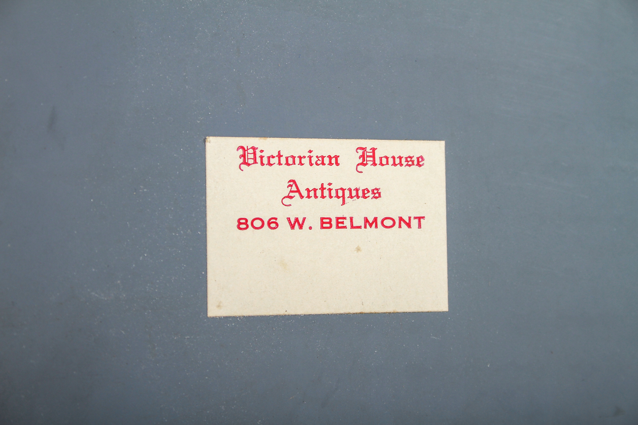 Vintage Small Wood Mirror With Black Inner Beveled Trim