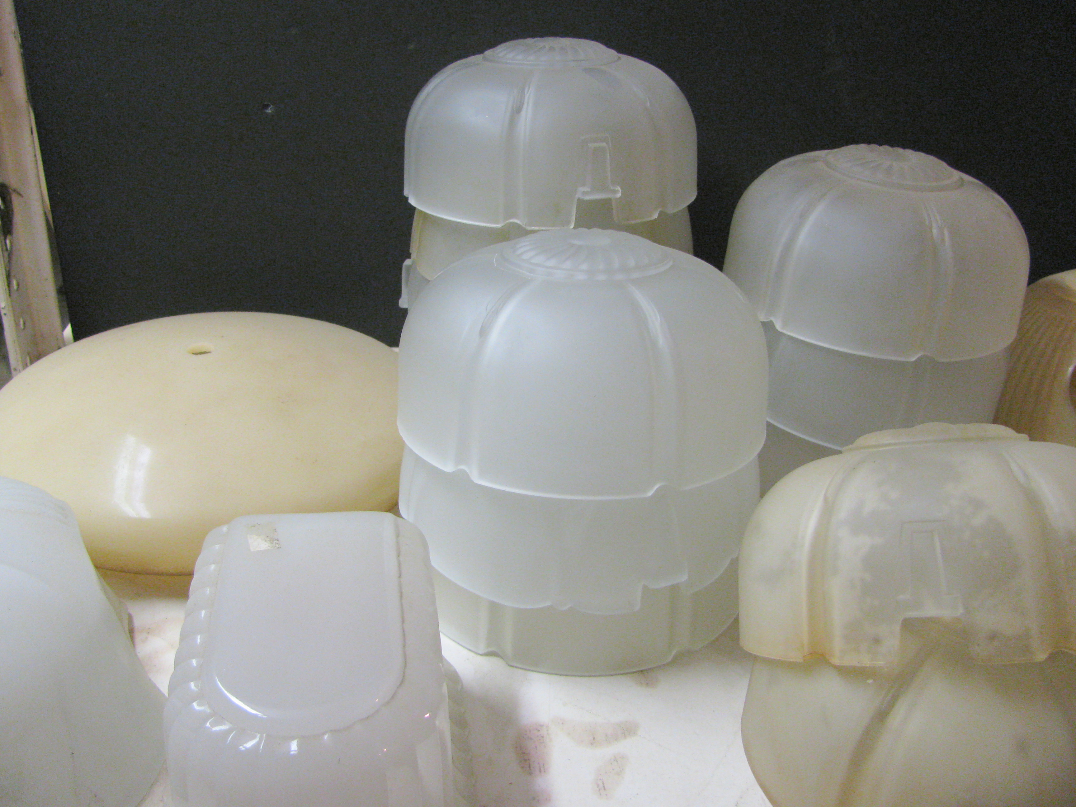 25 Vintage Glass Slip Shades 