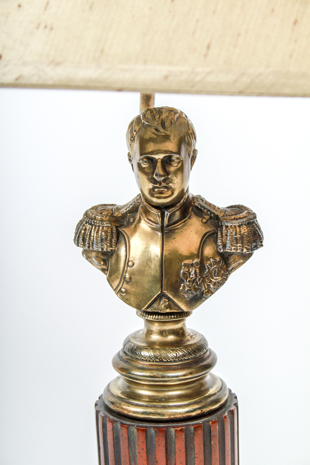 Rare Vintage Napoleon Bust Table Lamp by Frederick Cooper 