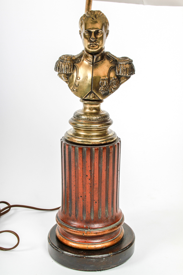 Rare Vintage Napoleon Bust Table Lamp by Frederick Cooper 