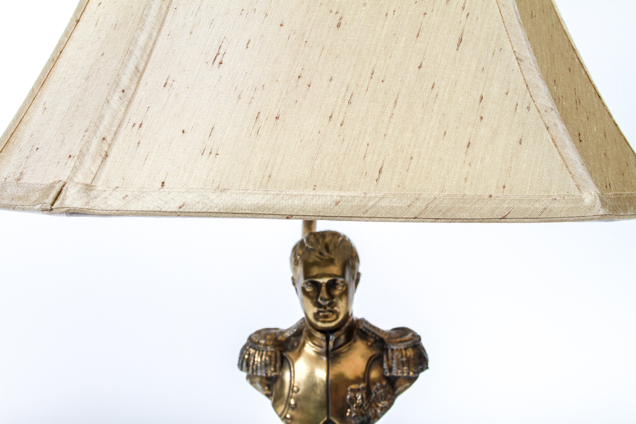 Rare Vintage Napoleon Bust Table Lamp by Frederick Cooper 