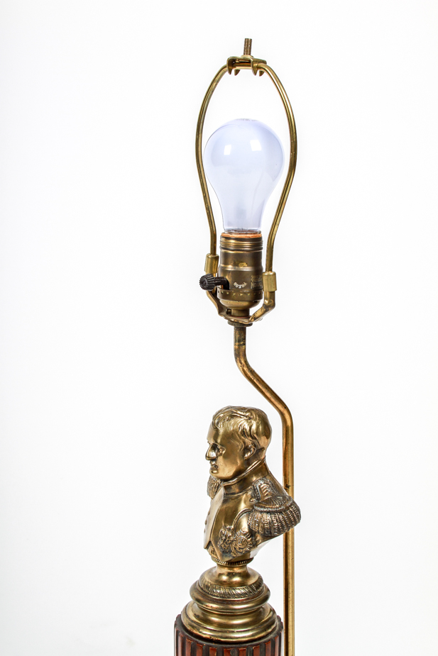 Rare Vintage Napoleon Bust Table Lamp by Frederick Cooper 