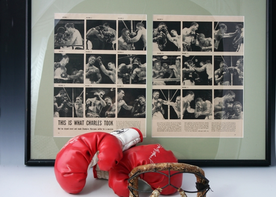 Framed Ezzard Charles Clippings 