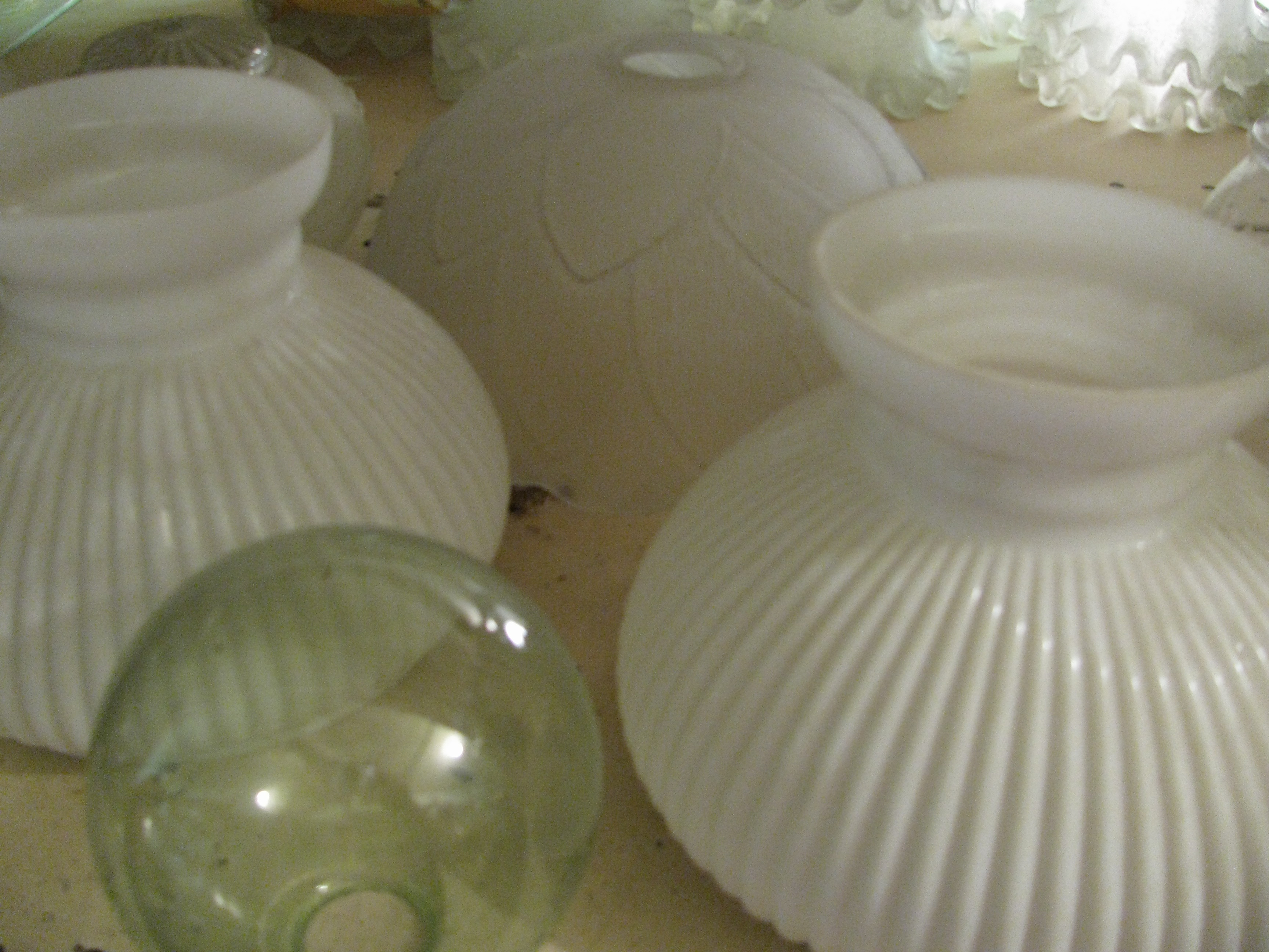 Lot of 40 Mixed Styles of Glass Lampshades