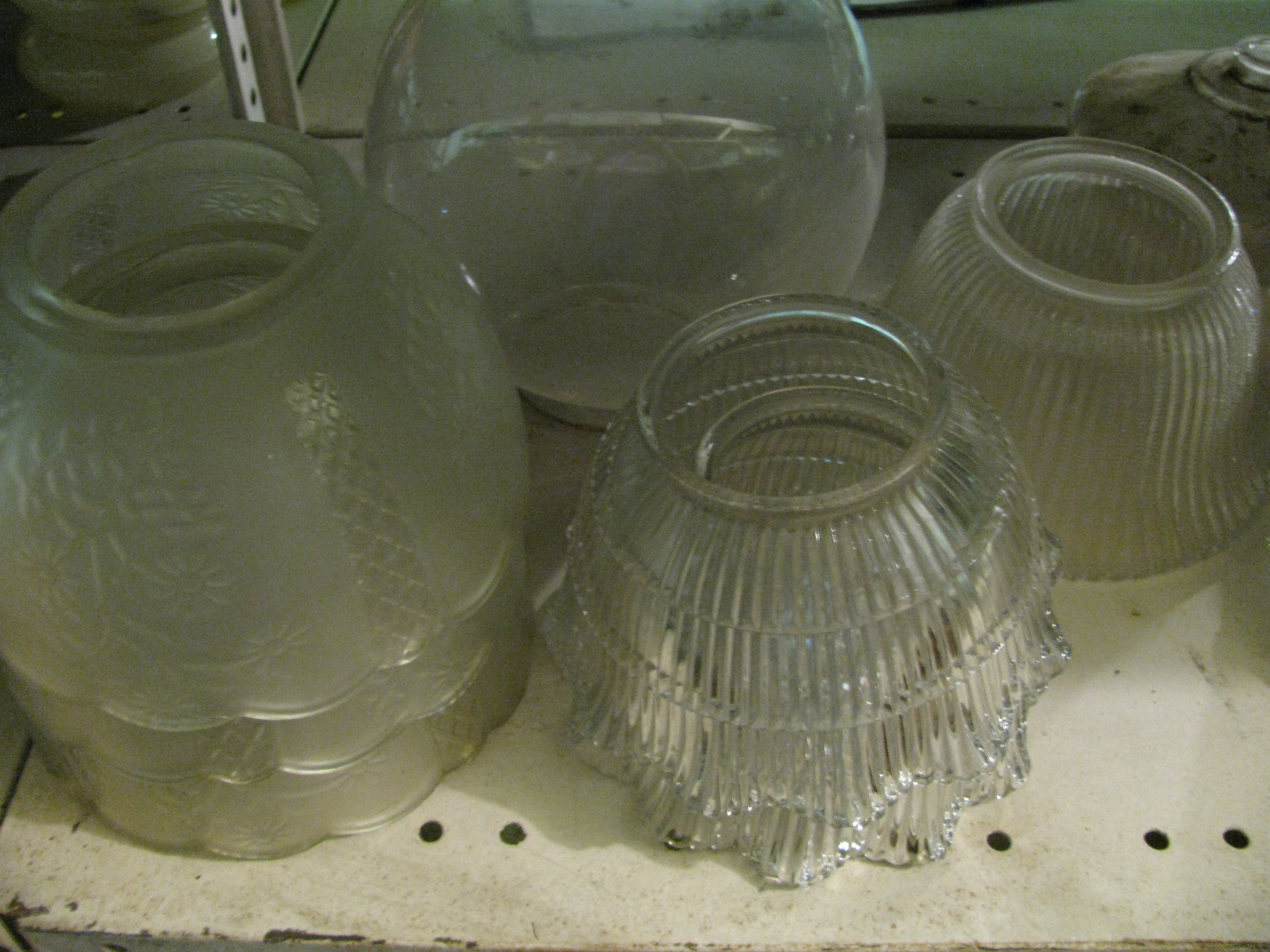 Lot of 40 Mixed Styles of Glass Lampshades