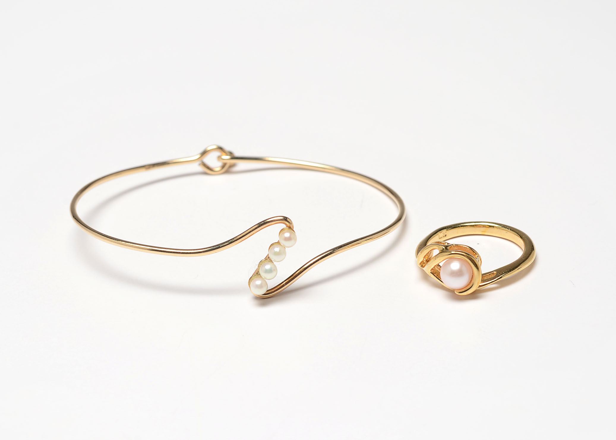 Pearl Ring and Bracelet