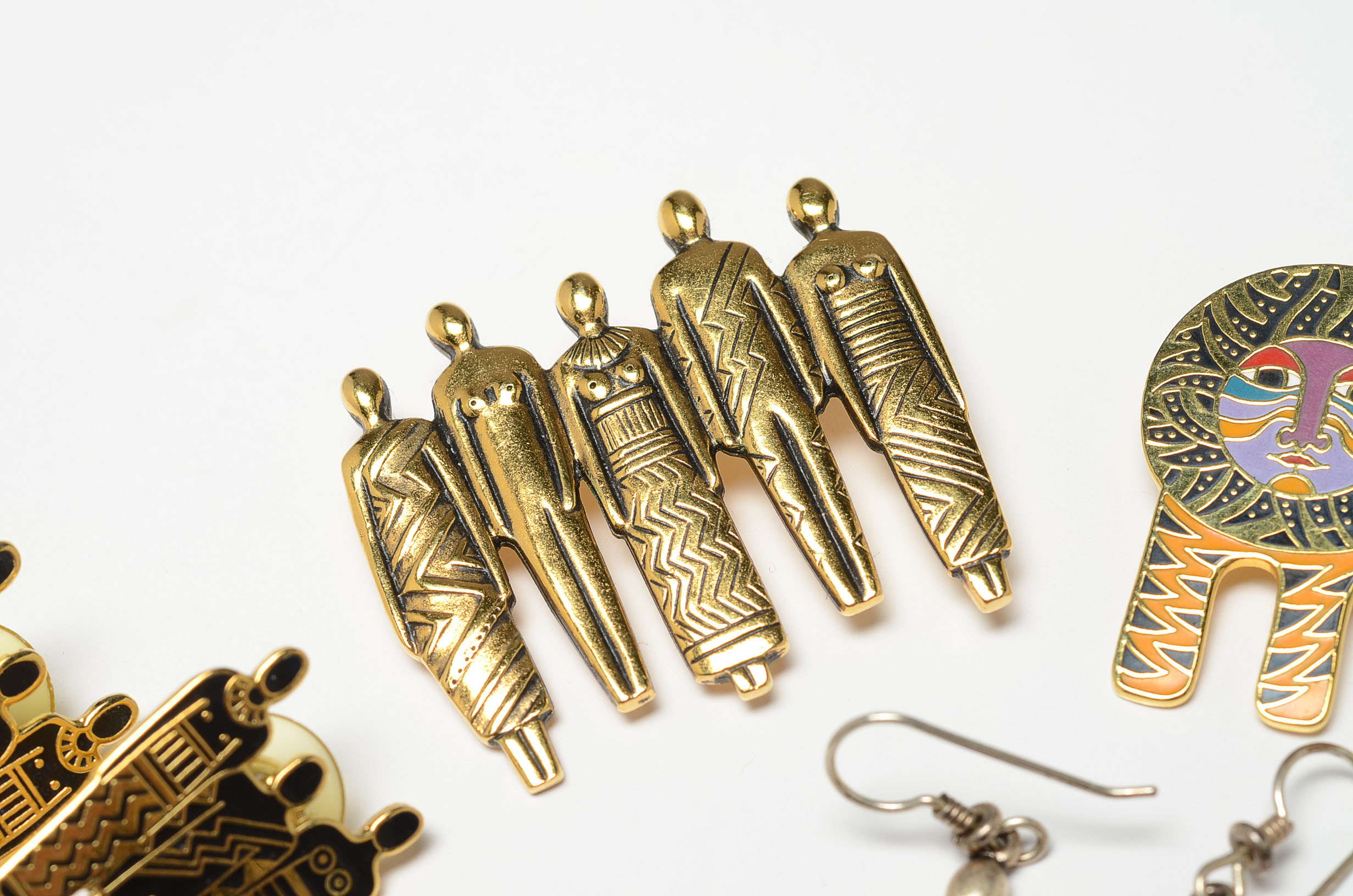 Collection of Laurel Burch Brooches and Earrings