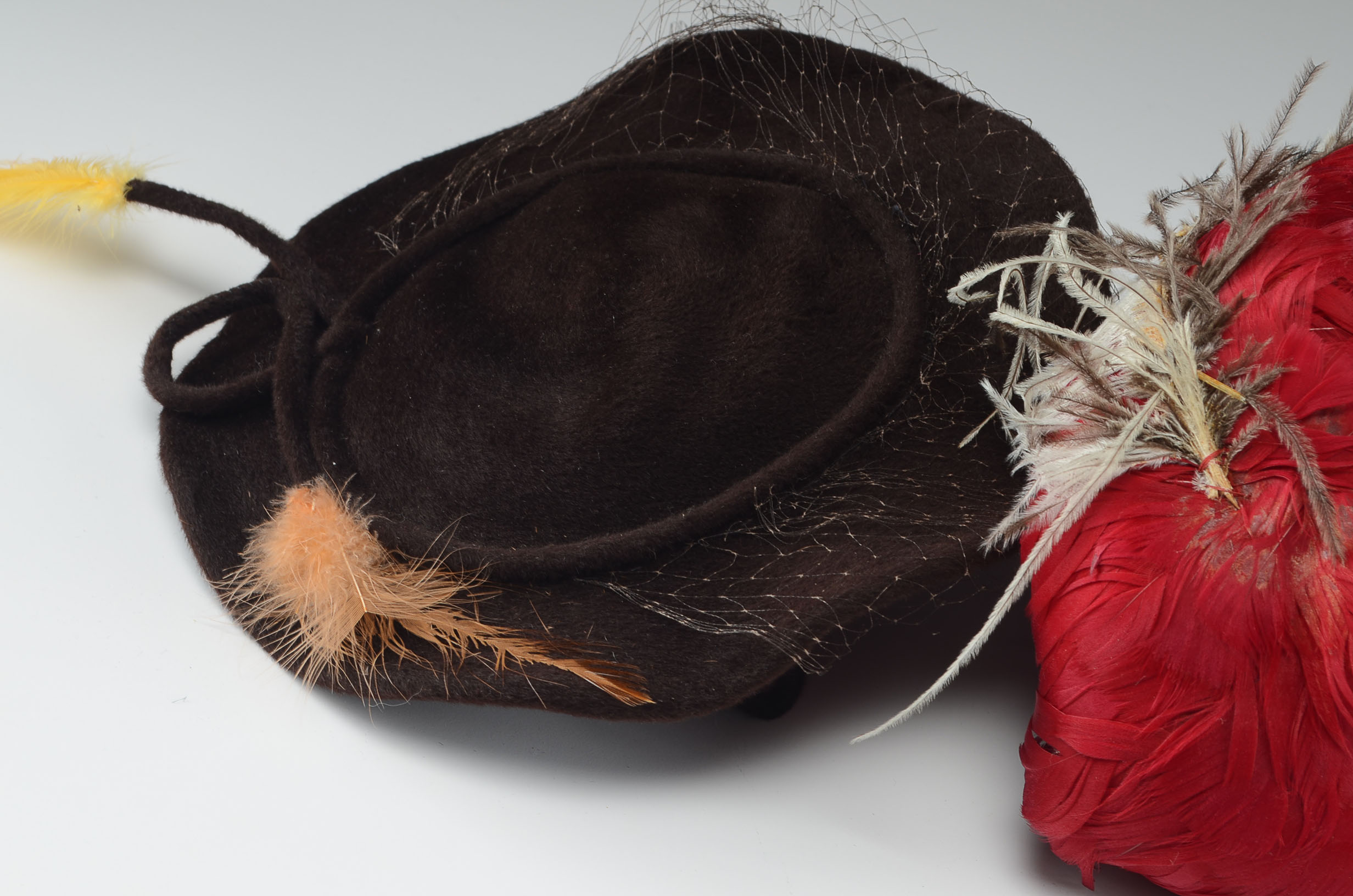 Collection of Three Vintage Feathered Hats