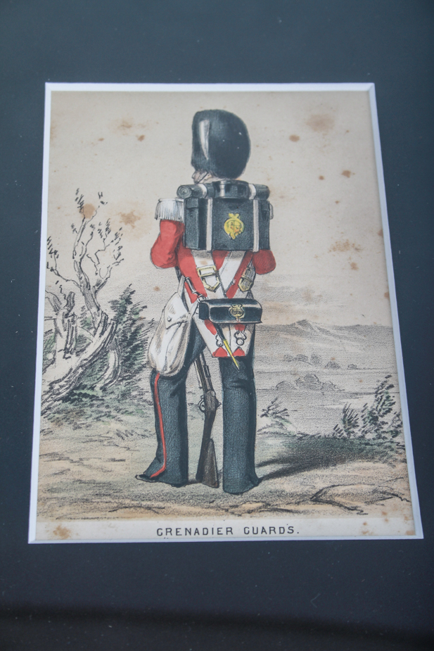 Antique Soldier Prints Titled "Pioneer" and "Grenadier Guards" 