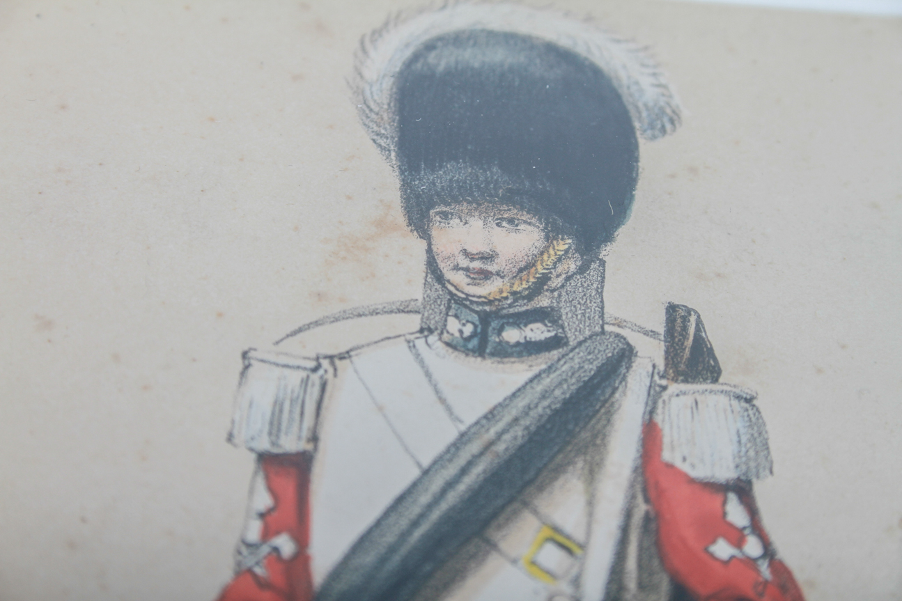 Antique Soldier Prints Titled "Pioneer" and "Grenadier Guards" 