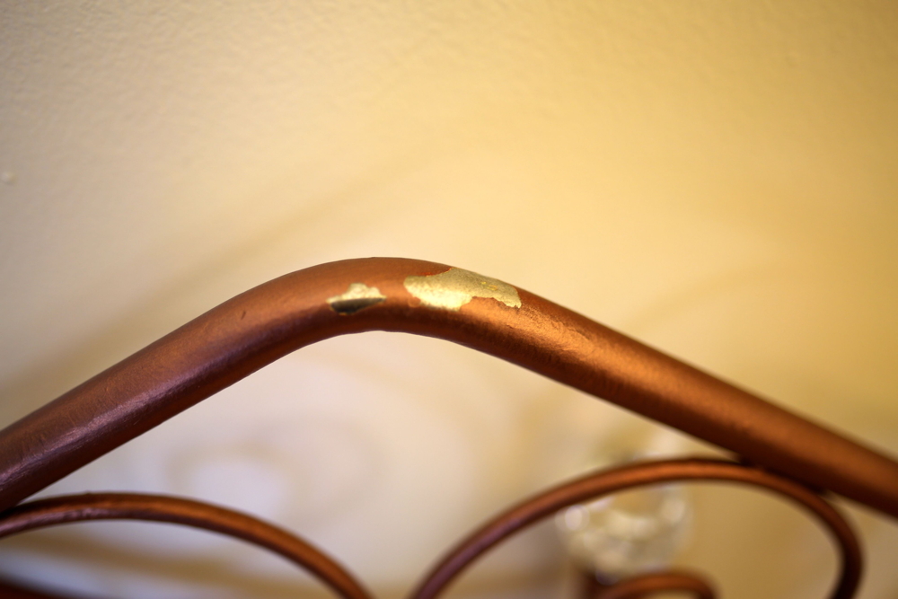 Pair of Copper-Painted Brass Twin Bed Headboards