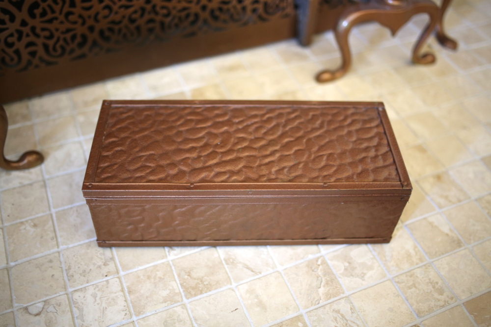 Metal Fireplace Accessories with Copper Finish