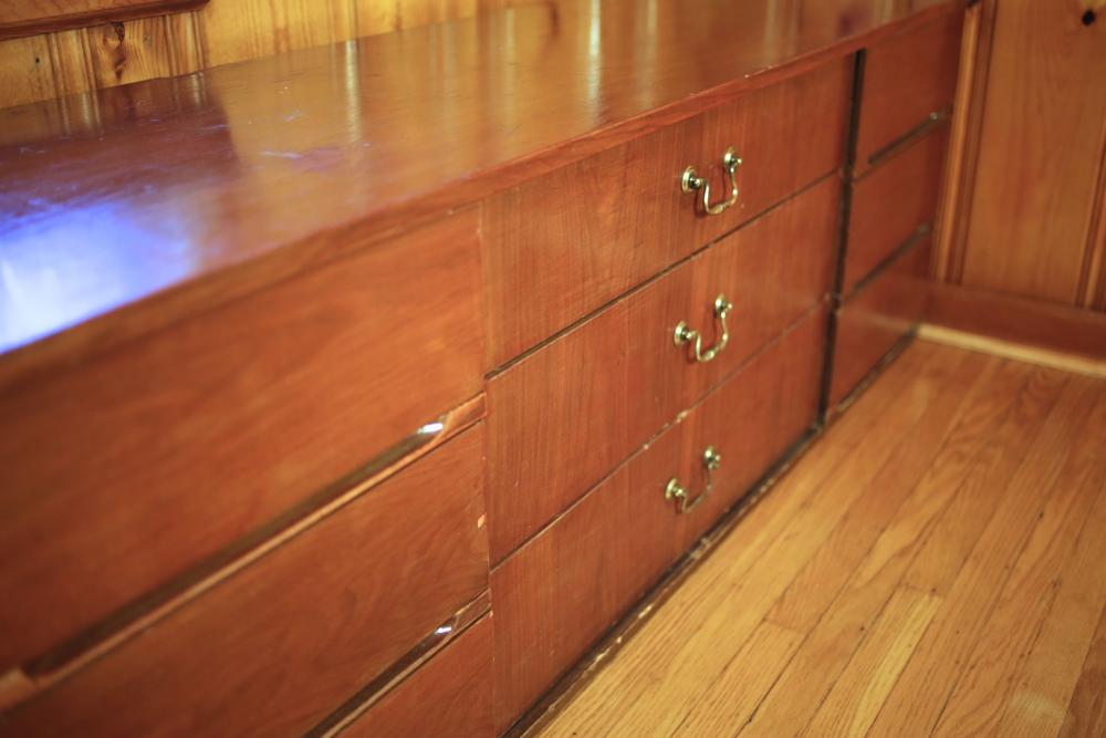 Low Mahogany Chest of Drawers
