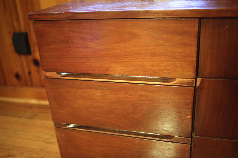 Low Mahogany Chest of Drawers