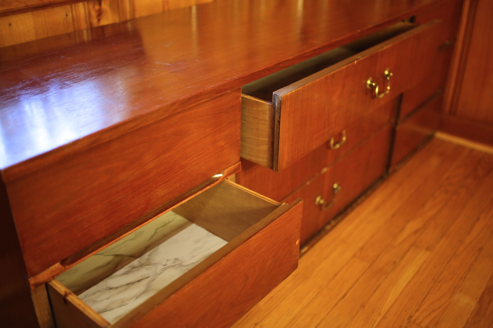 Low Mahogany Chest of Drawers