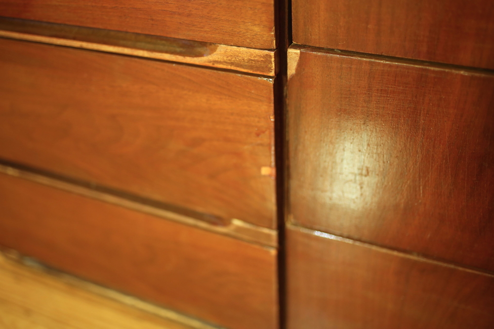 Low Mahogany Chest of Drawers