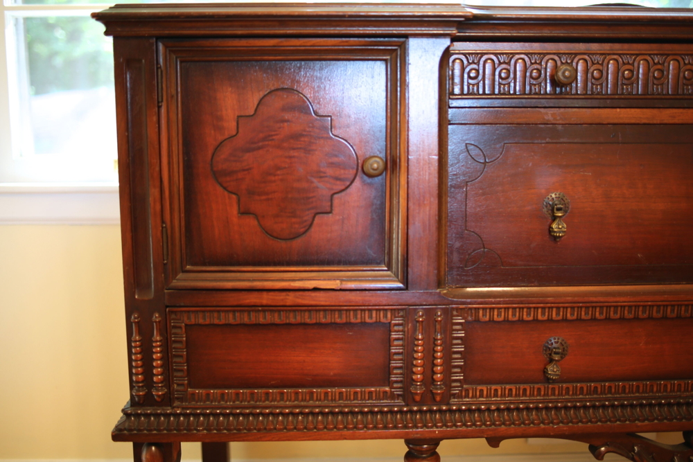 Intricately Carved Jacobean Revival Sideboard