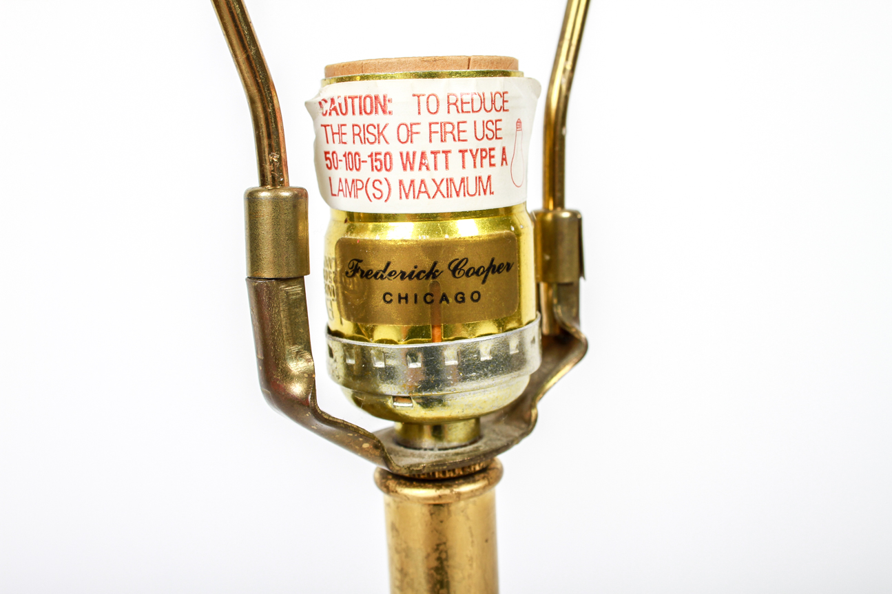 Vintage Porcelain Frederick Cooper Lamp with Flower Accents