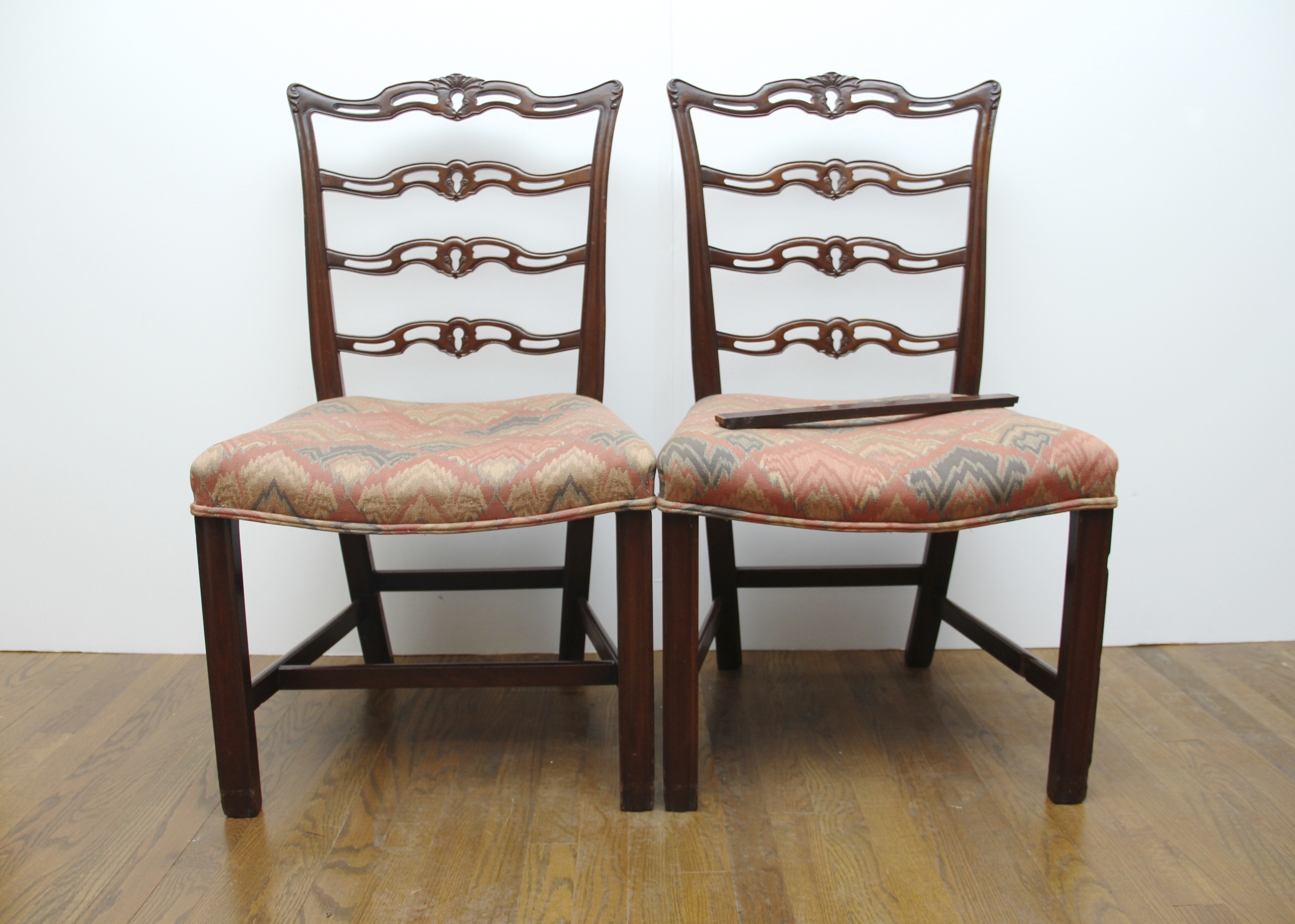 Set of Eight Chippendale Dining Room Table Chairs