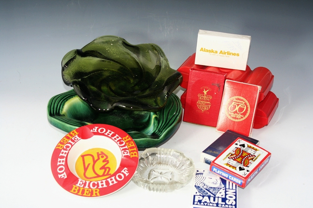 Ash Receivers, Playing Cards, and Poker Chips