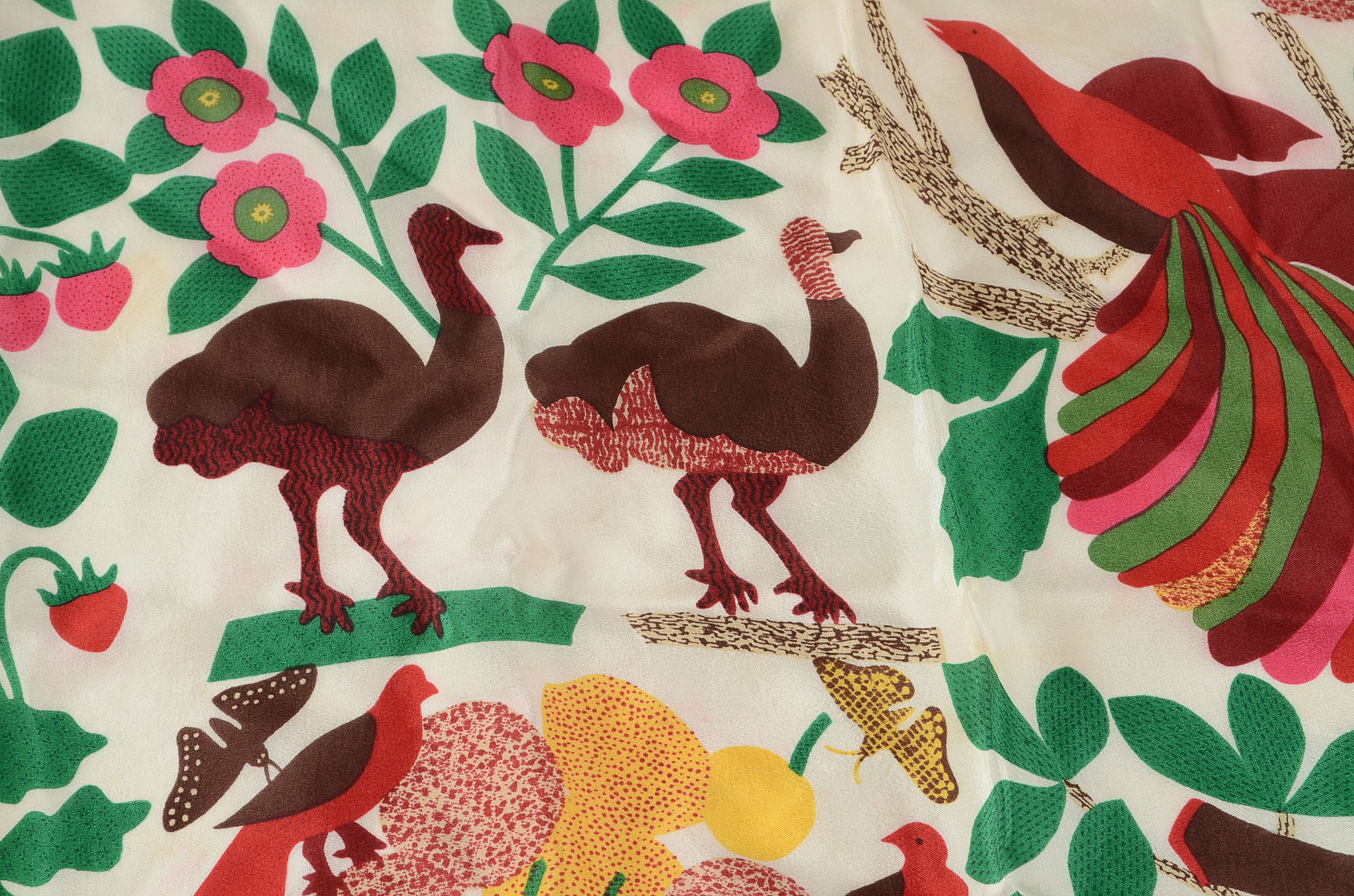 Vintage Silk American Folk Museum Scarf