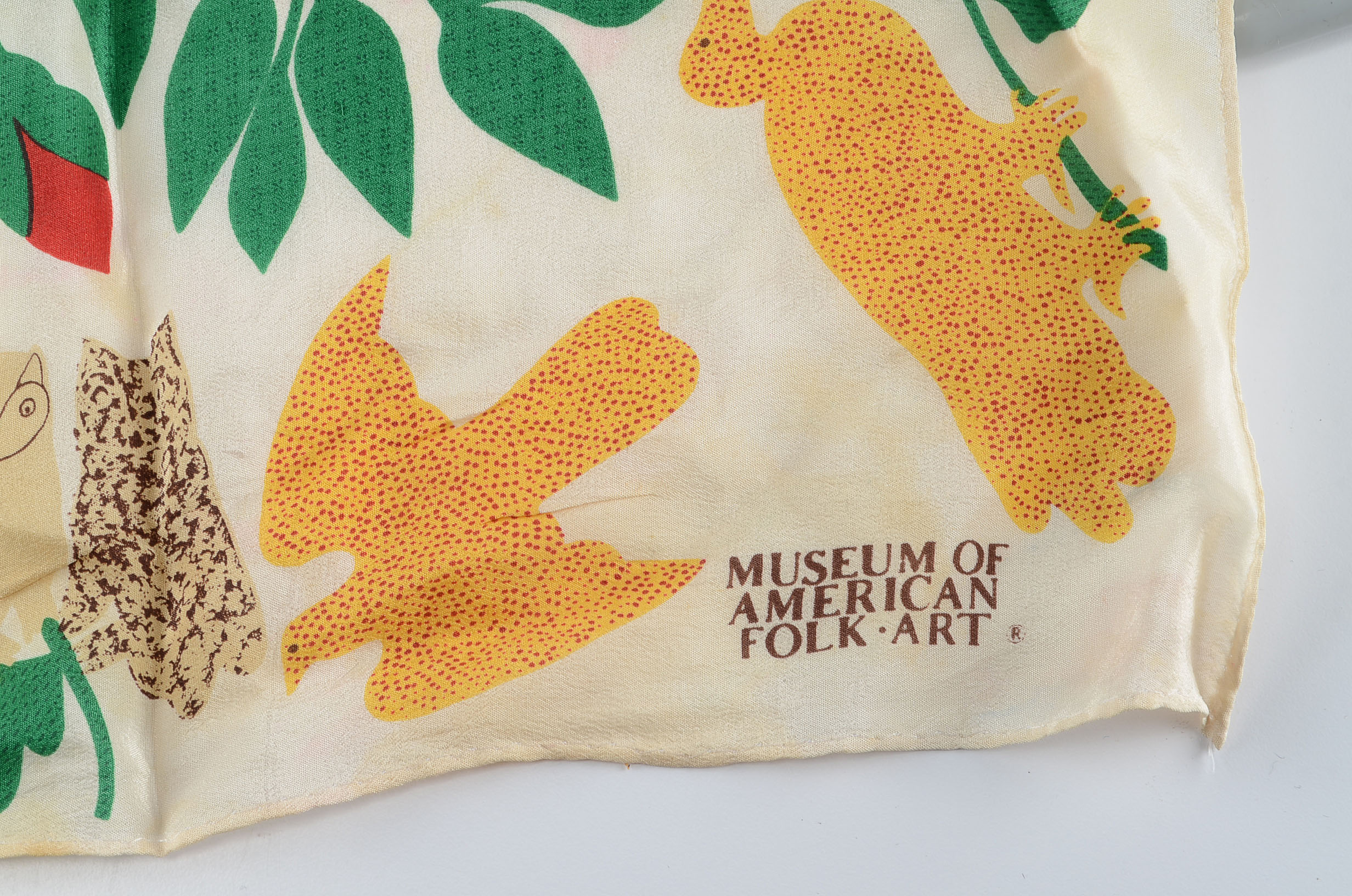 Vintage Silk American Folk Museum Scarf