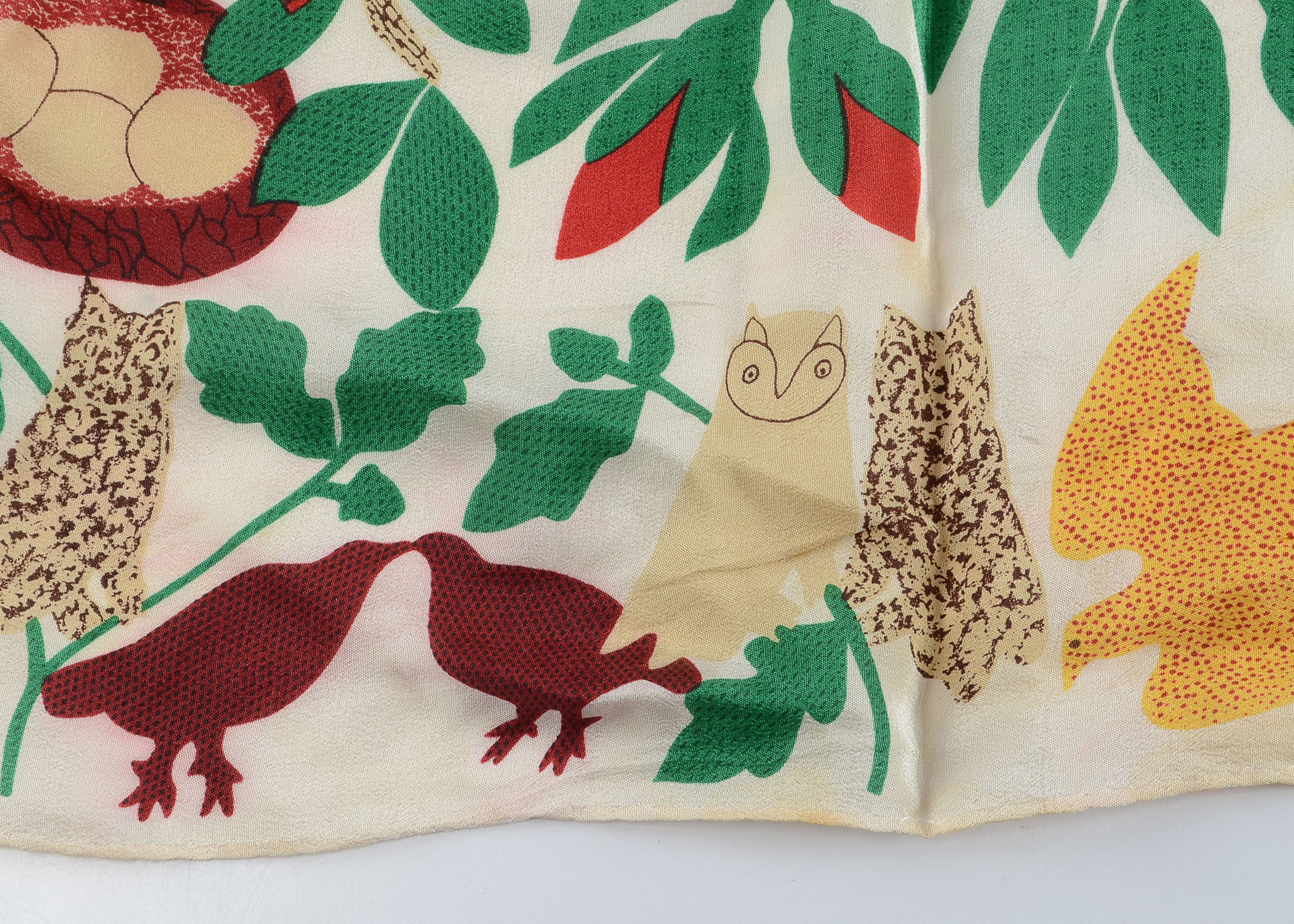 Vintage Silk American Folk Museum Scarf