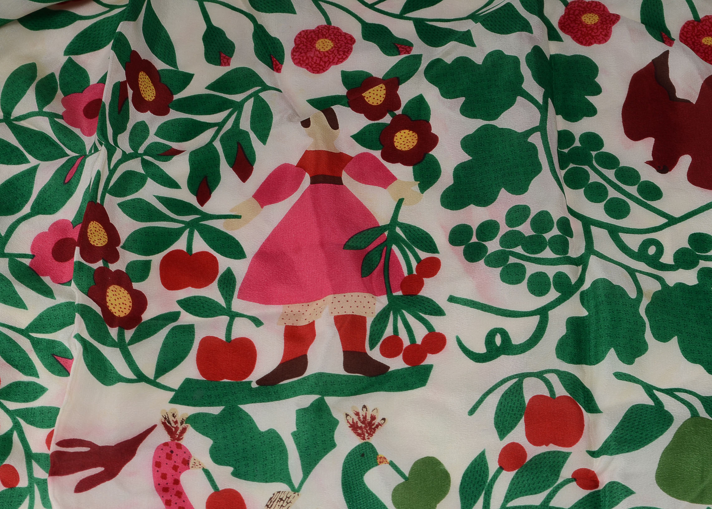 Vintage Silk American Folk Museum Scarf