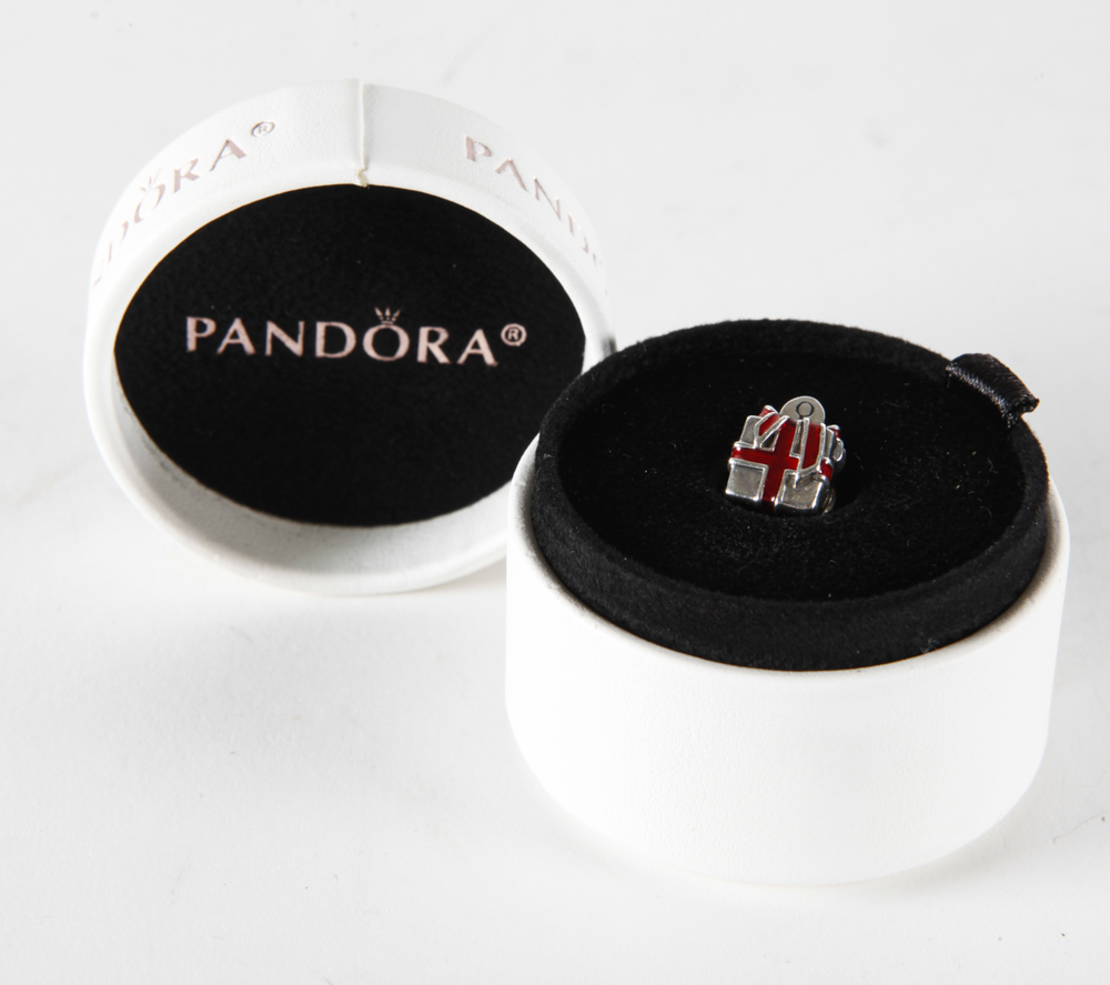 Camrose and Kross Faux Pearl Bracelet and Pandora Present Charm