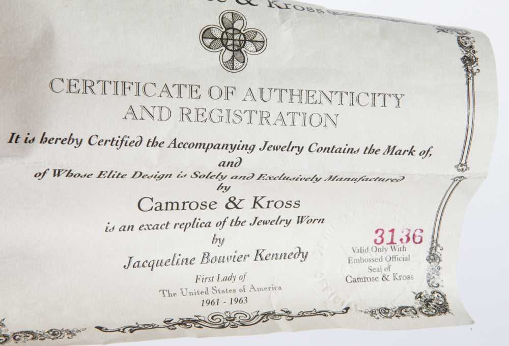 Camrose and Kross Faux Pearl Bracelet and Pandora Present Charm