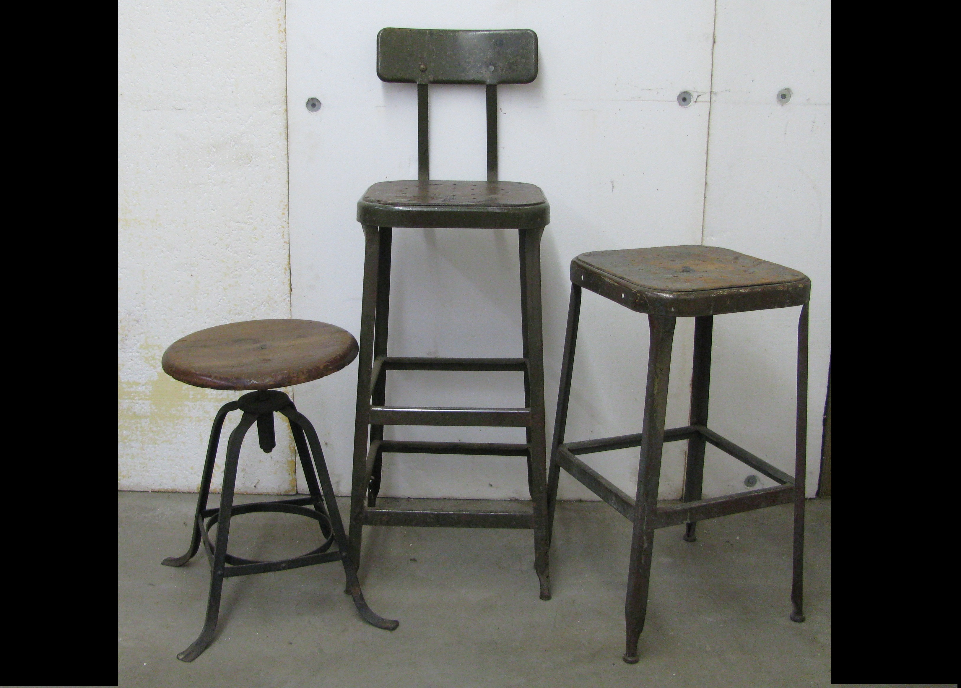 Vintage Industrial Stools and Chair