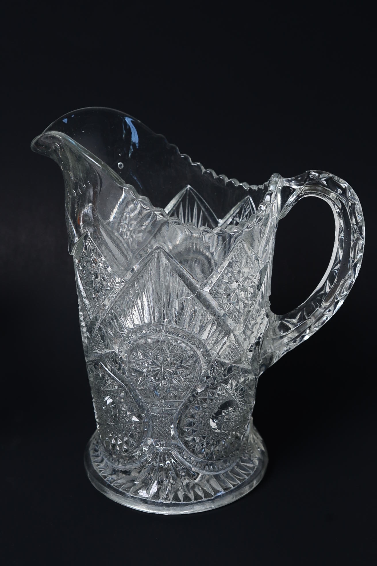 Three Vintage Glass Pitchers