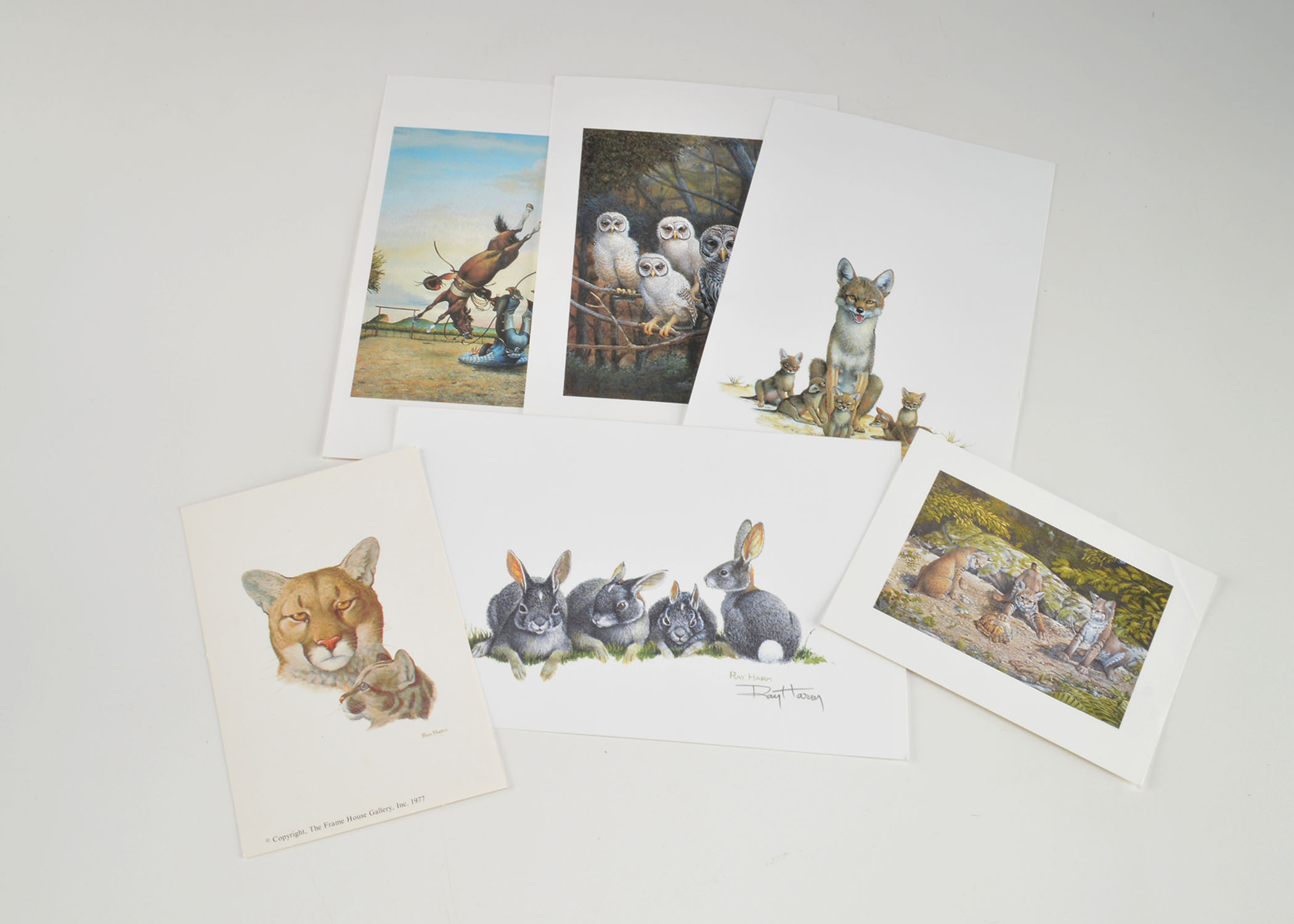 Ray Harm Wildlife Prints, Three Pencil Signed 