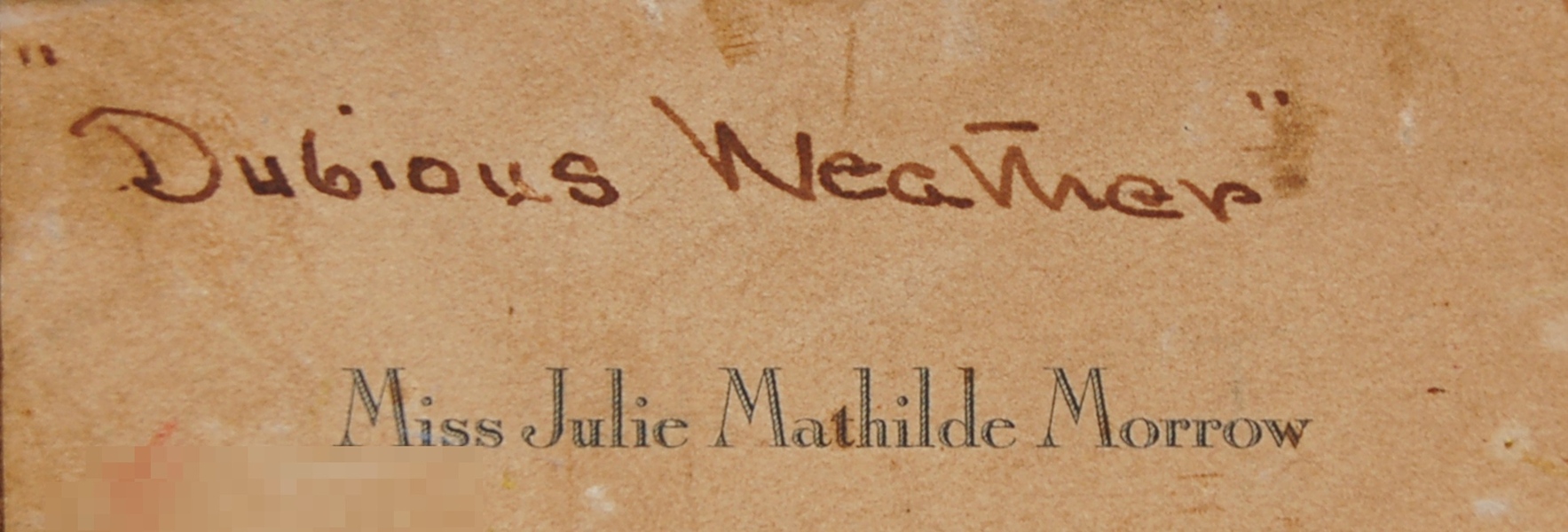 Julie Morrow DeForest "Dubious Weather" Oil Painting