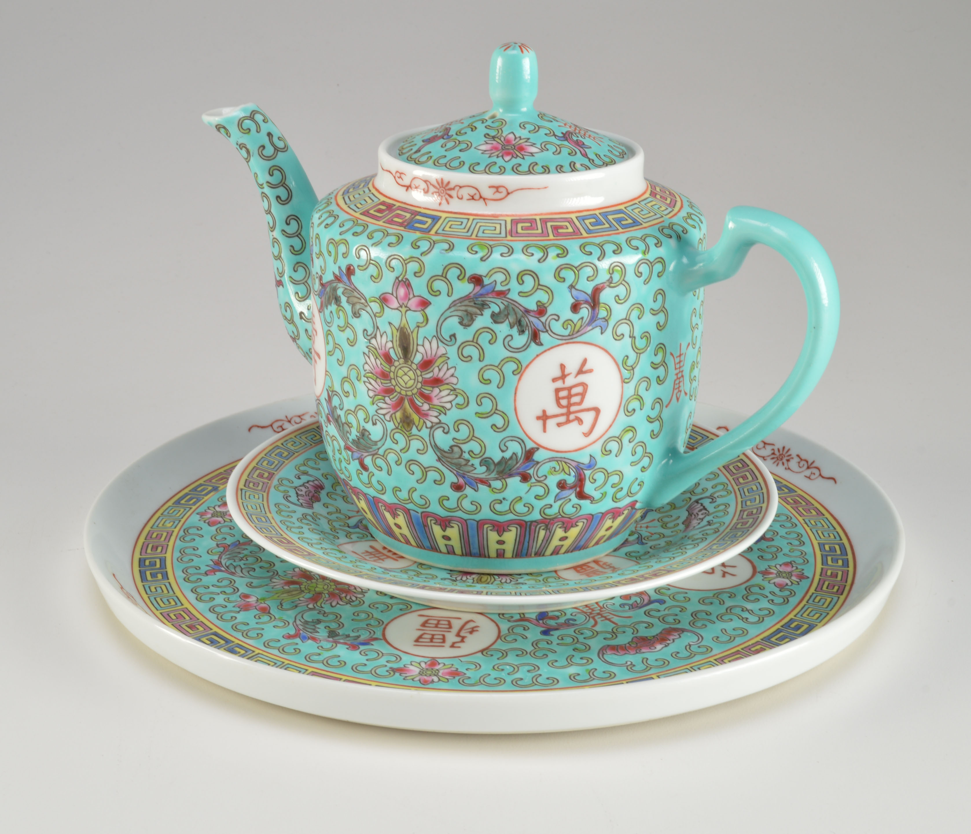 Hand Painted Chinese Porcelain Tea Set 