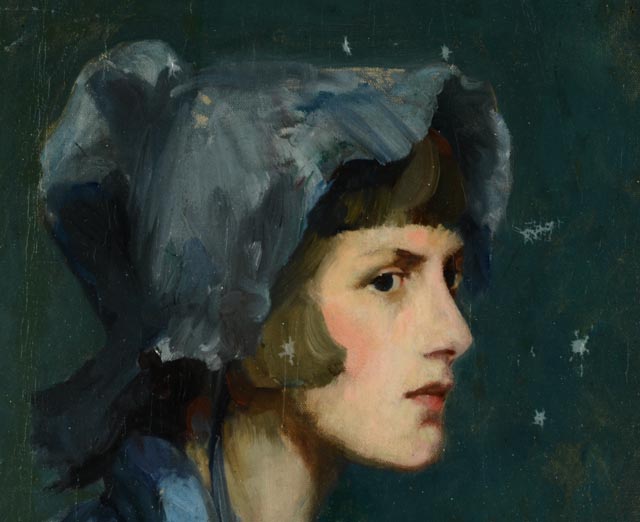 Original Paul Chidlaw Oil on Canvas Portrait