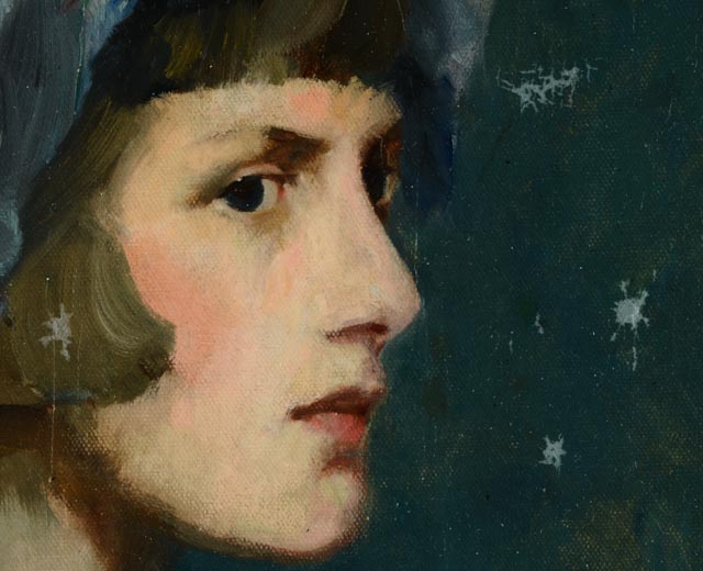 Original Paul Chidlaw Oil on Canvas Portrait