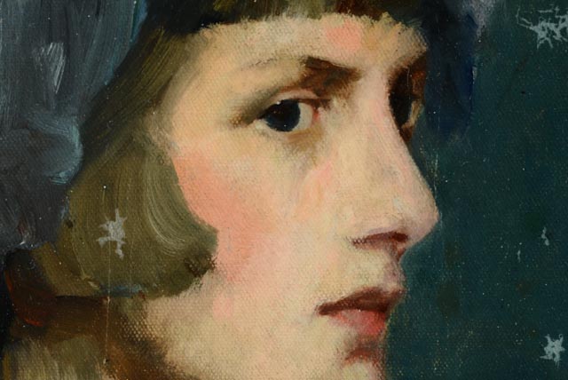 Original Paul Chidlaw Oil on Canvas Portrait