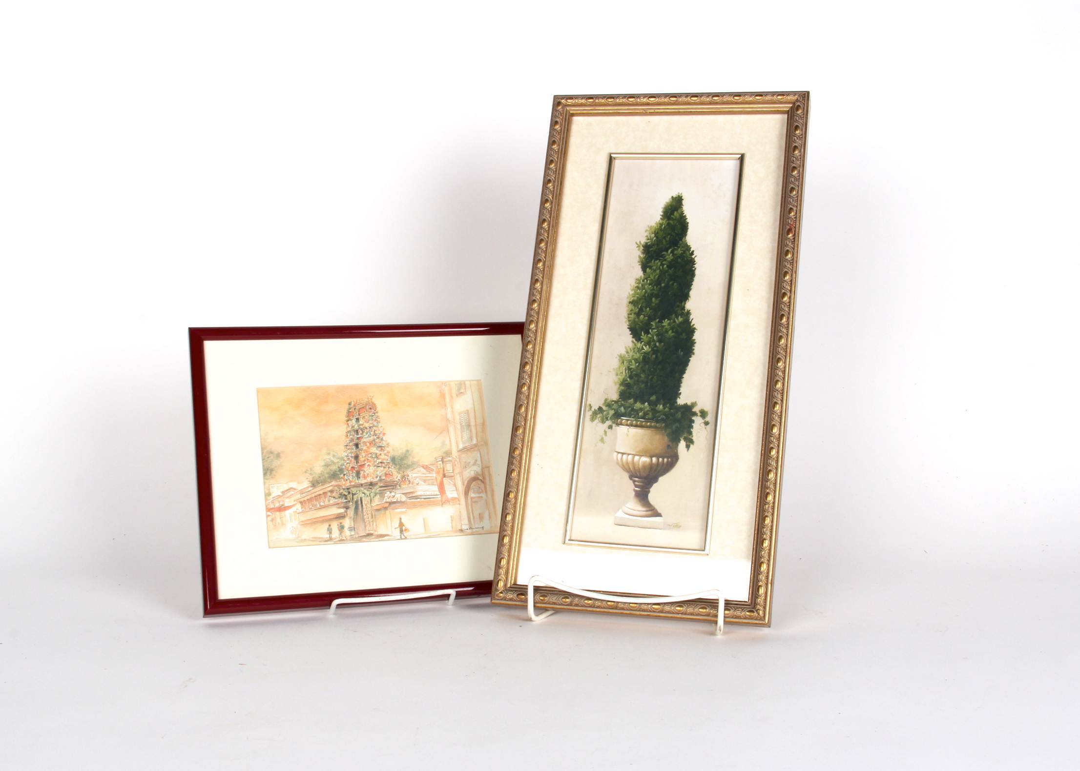 "Sri Marianmman Hindu Temple Singapore" Print and a Topiary Print