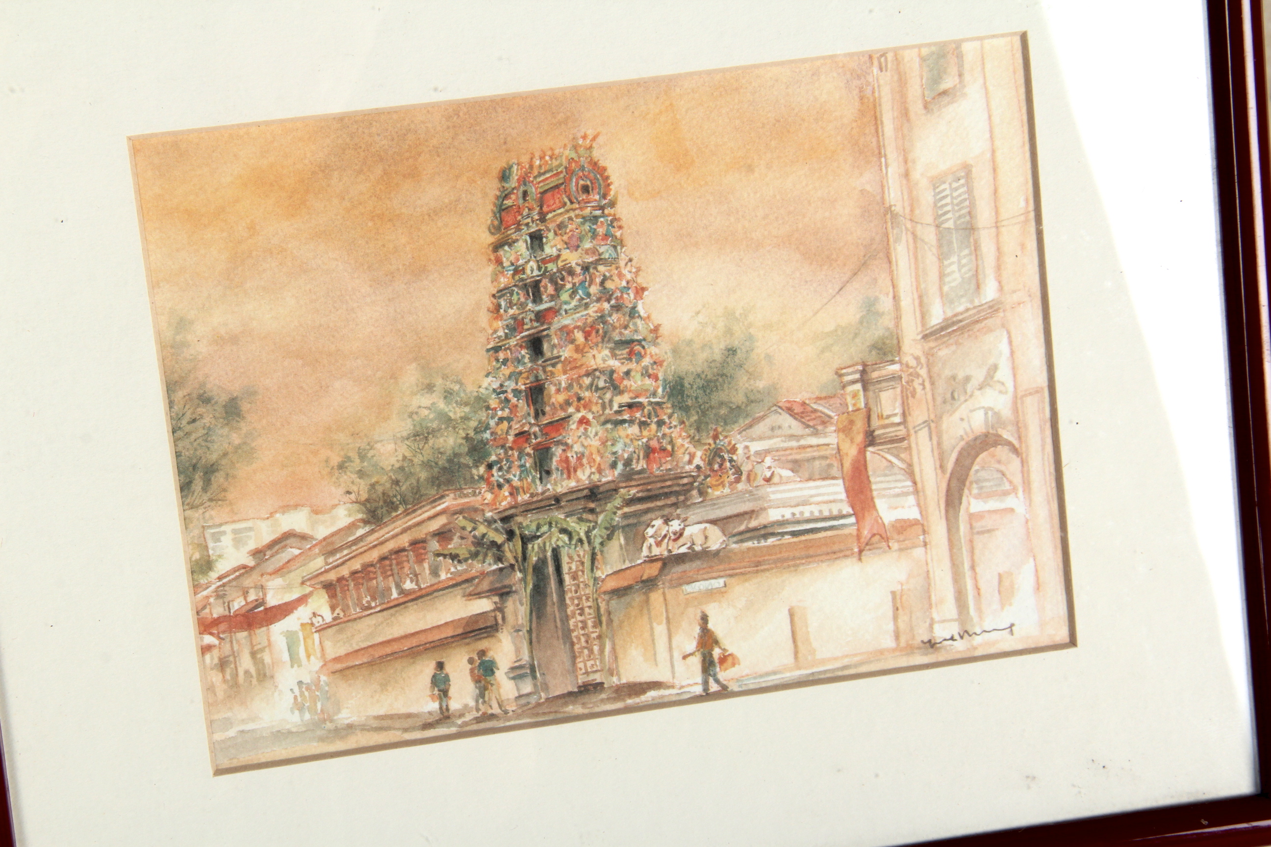 "Sri Marianmman Hindu Temple Singapore" Print and a Topiary Print