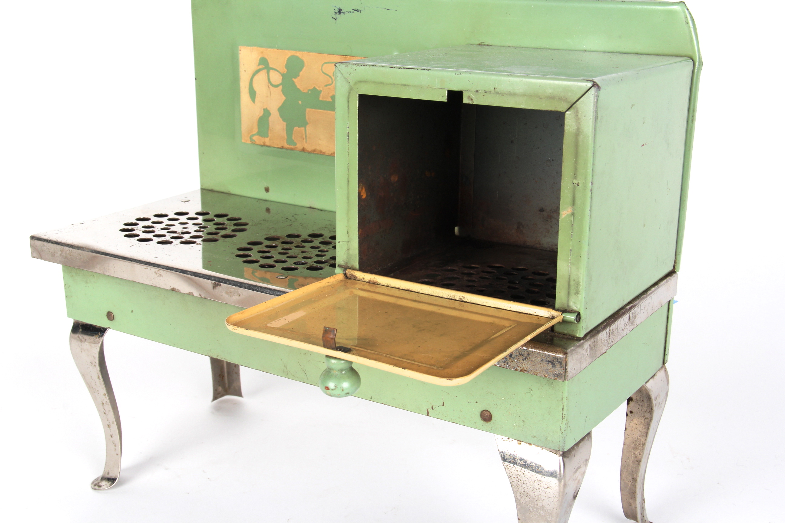 Vintage Circa 1930s Toy Electric Stove by Metal Corp.