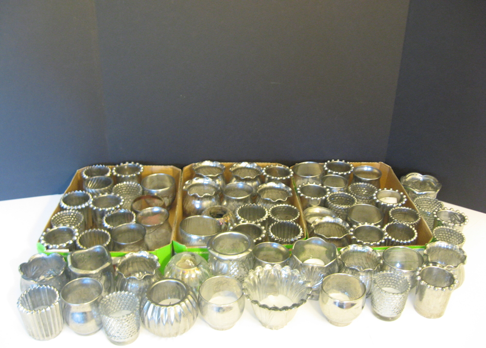 Charming Collection of Mercury Glass Votive Candle Holders