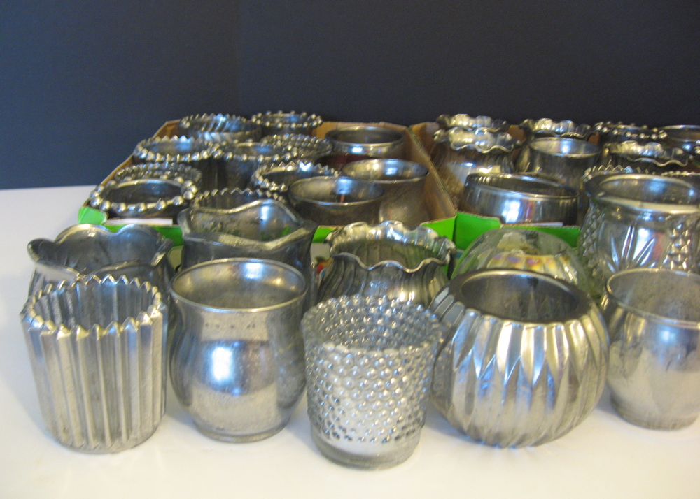 Charming Collection of Mercury Glass Votive Candle Holders