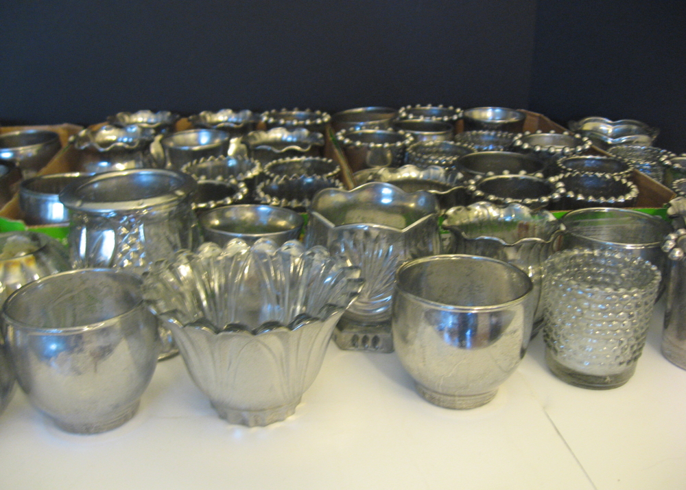 Charming Collection of Mercury Glass Votive Candle Holders