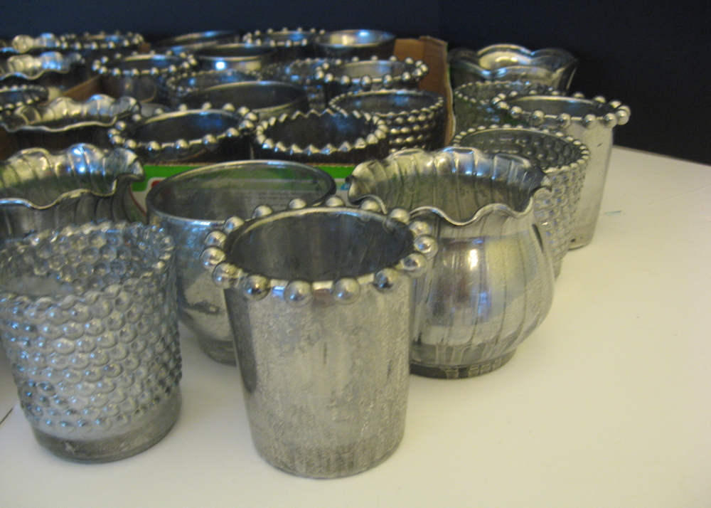 Charming Collection of Mercury Glass Votive Candle Holders
