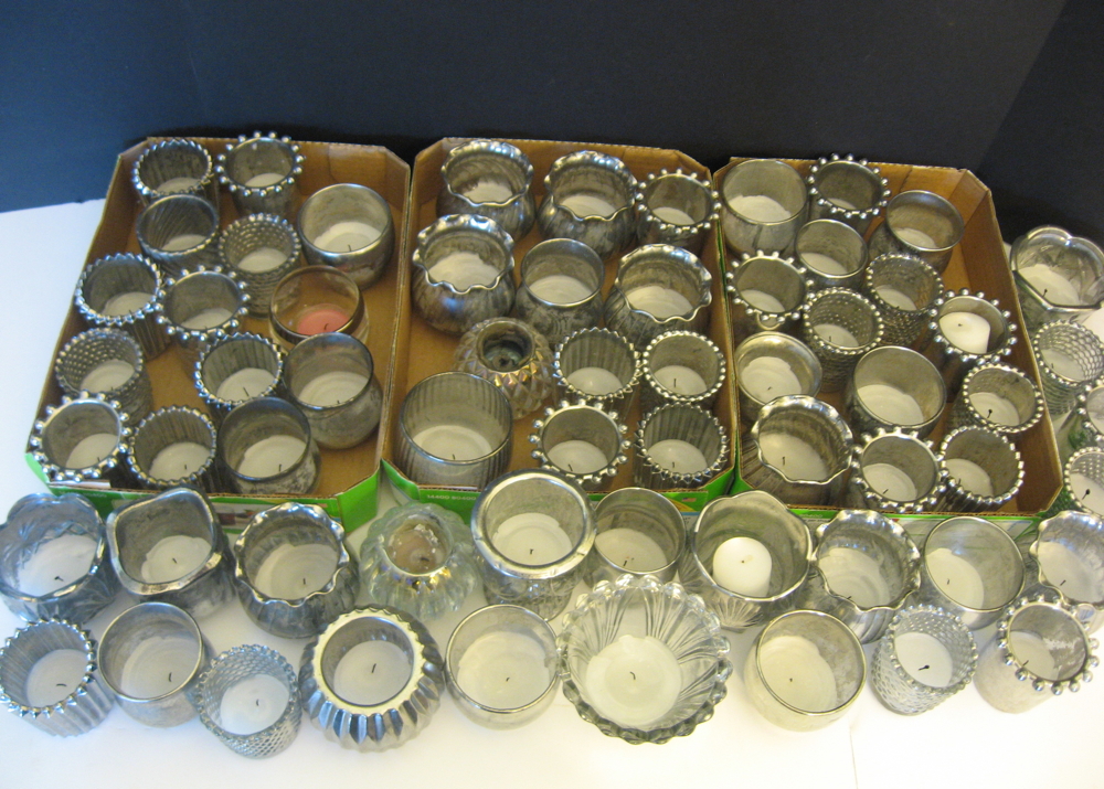 Charming Collection of Mercury Glass Votive Candle Holders