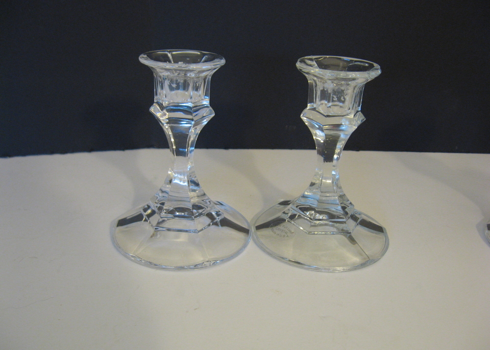 Set of Crystal Candlesticks