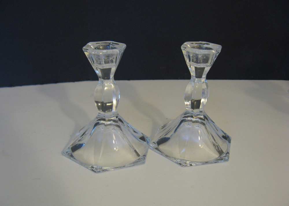 Set of Crystal Candlesticks