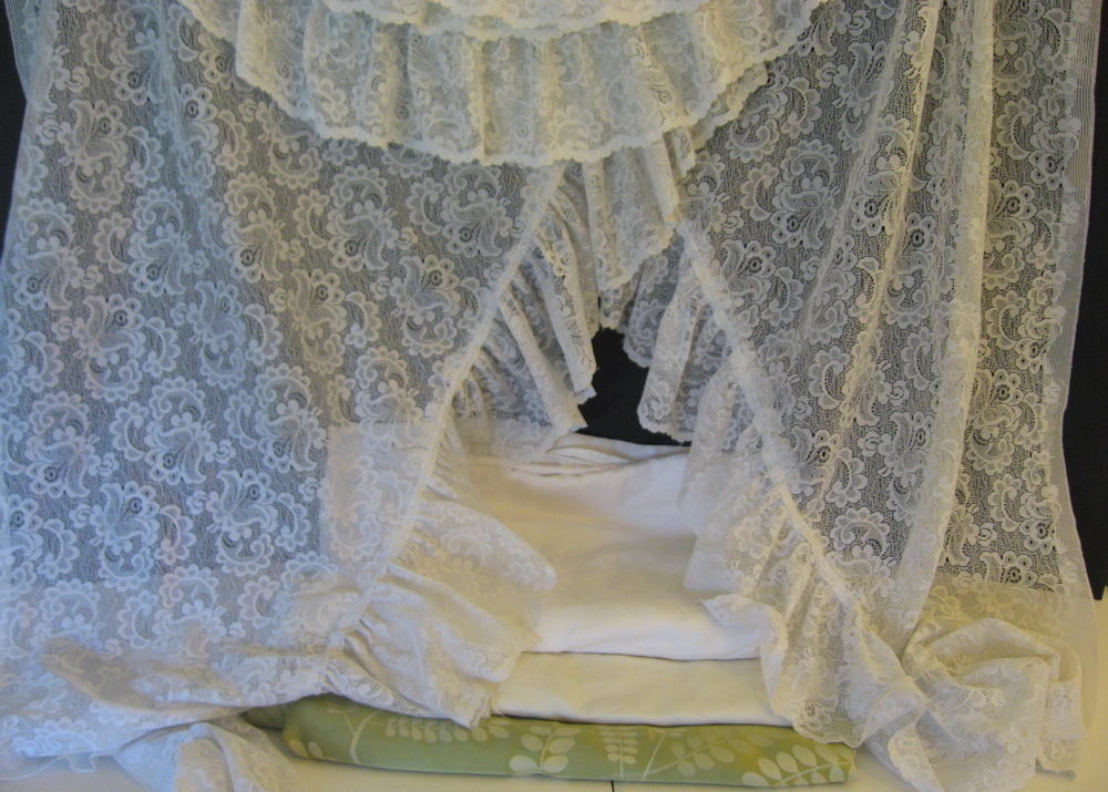 Assortment of Lace and Damask Home Accessories