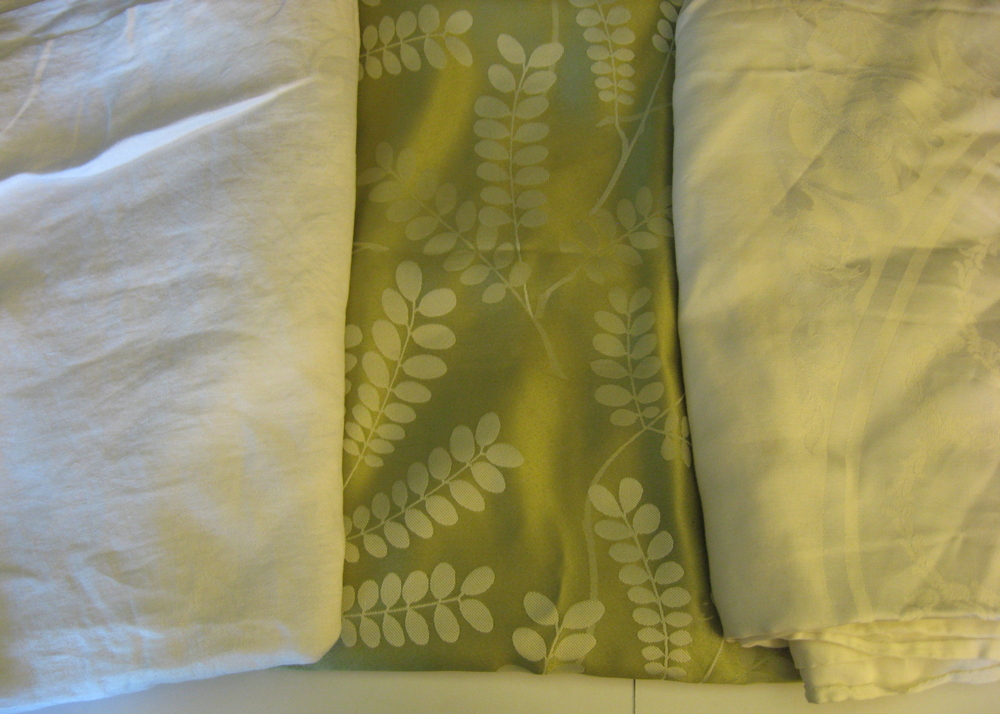 Assortment of Lace and Damask Home Accessories